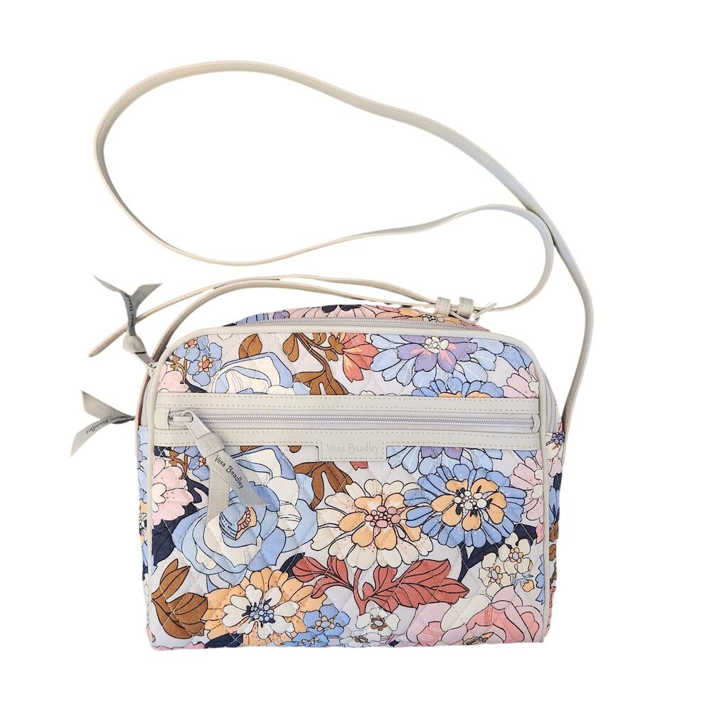 Vera Bradley Floral Pastel Small Quilted Crossbody